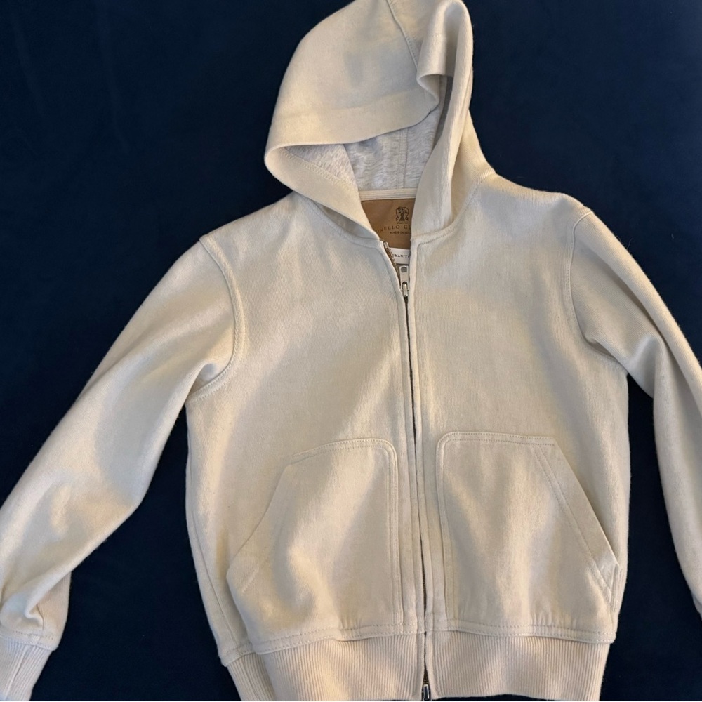 Bruno Cucinelli Boy’s Size 8 Cashmere Blend Hoodie Jacket